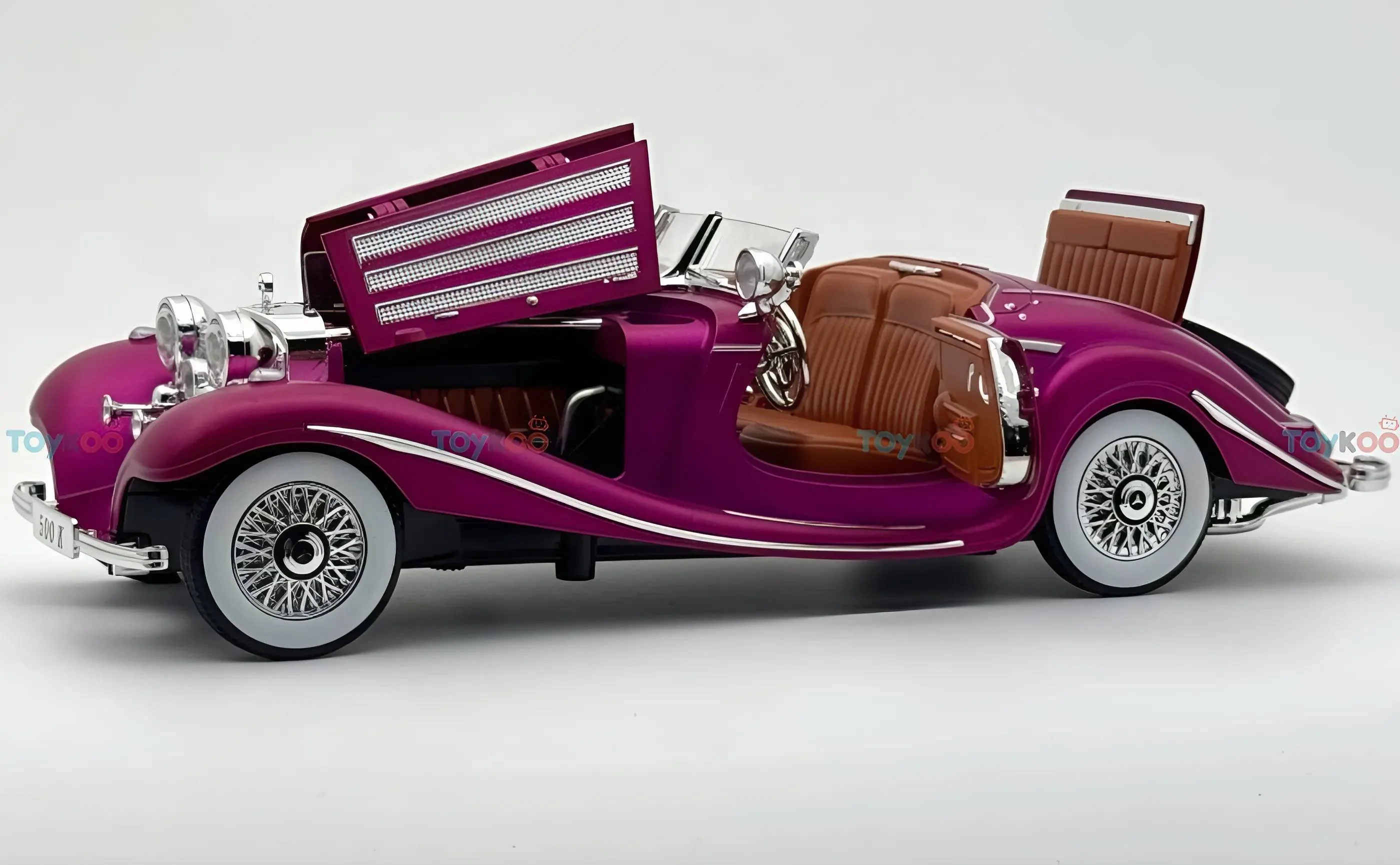 1936 Mercedes-Benz 500K 1:18 roadster  diecast scale model car - Big Size - Image 14
