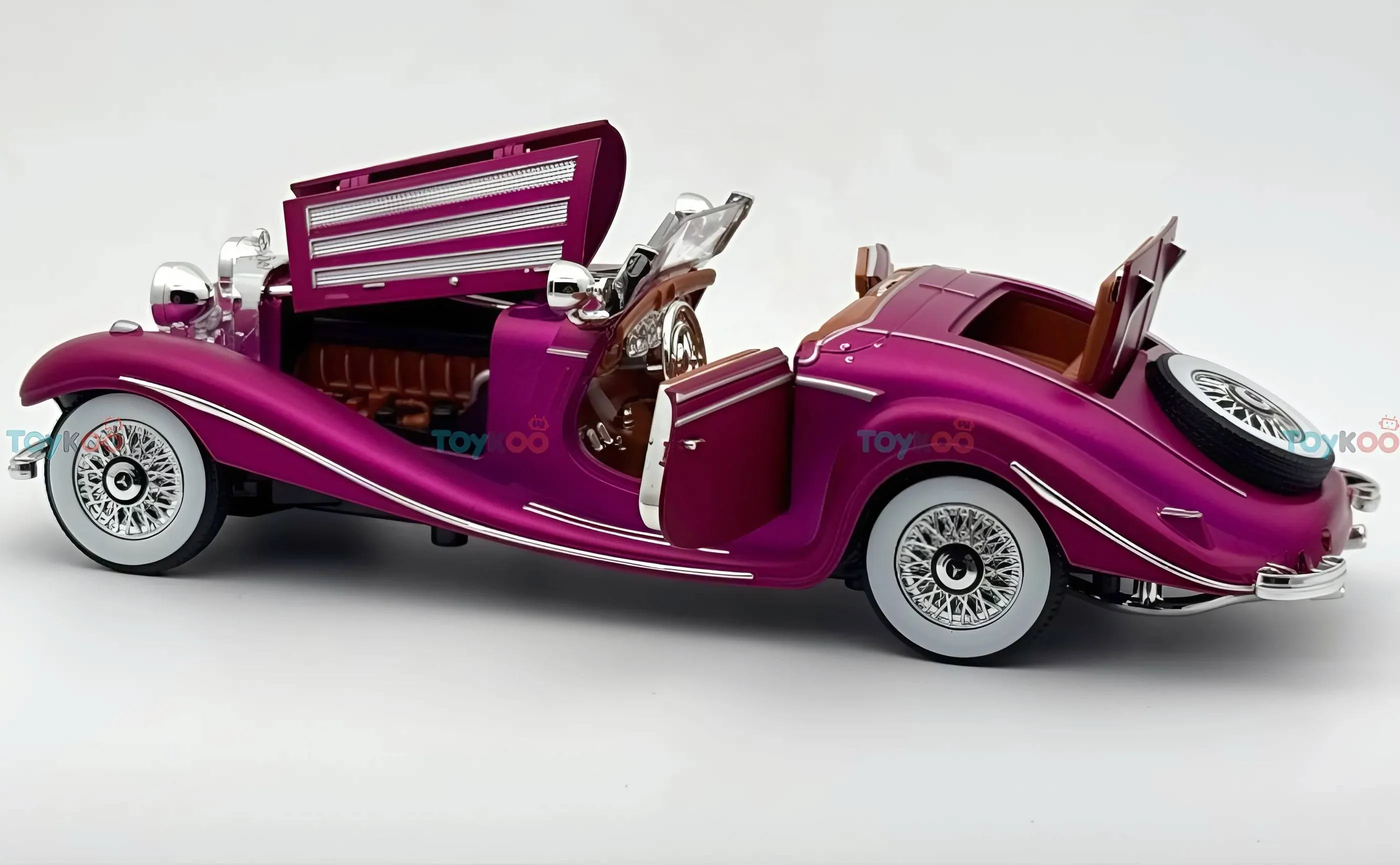 1936 Mercedes-Benz 500K 1:18 roadster  diecast scale model car - Big Size - Image 15