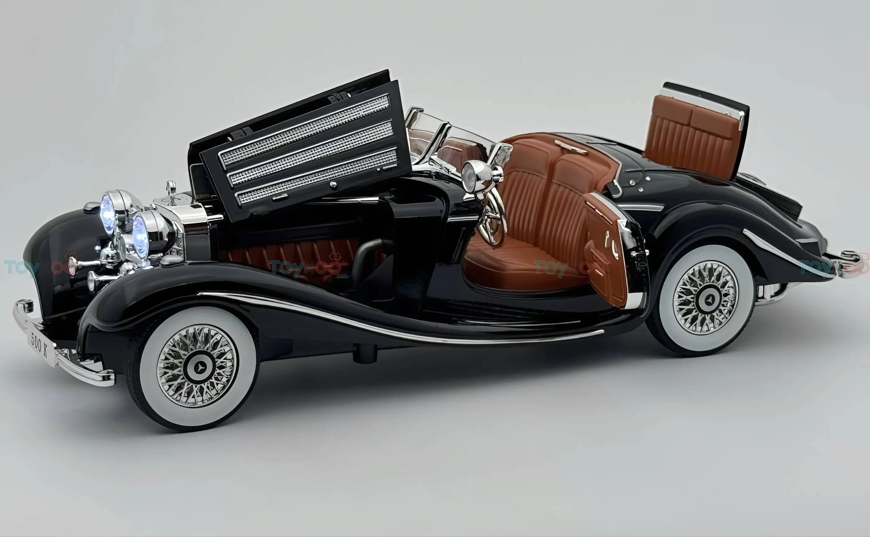 1936 Mercedes-Benz 500K 1:18 roadster  diecast scale model car - Big Size - Image 10