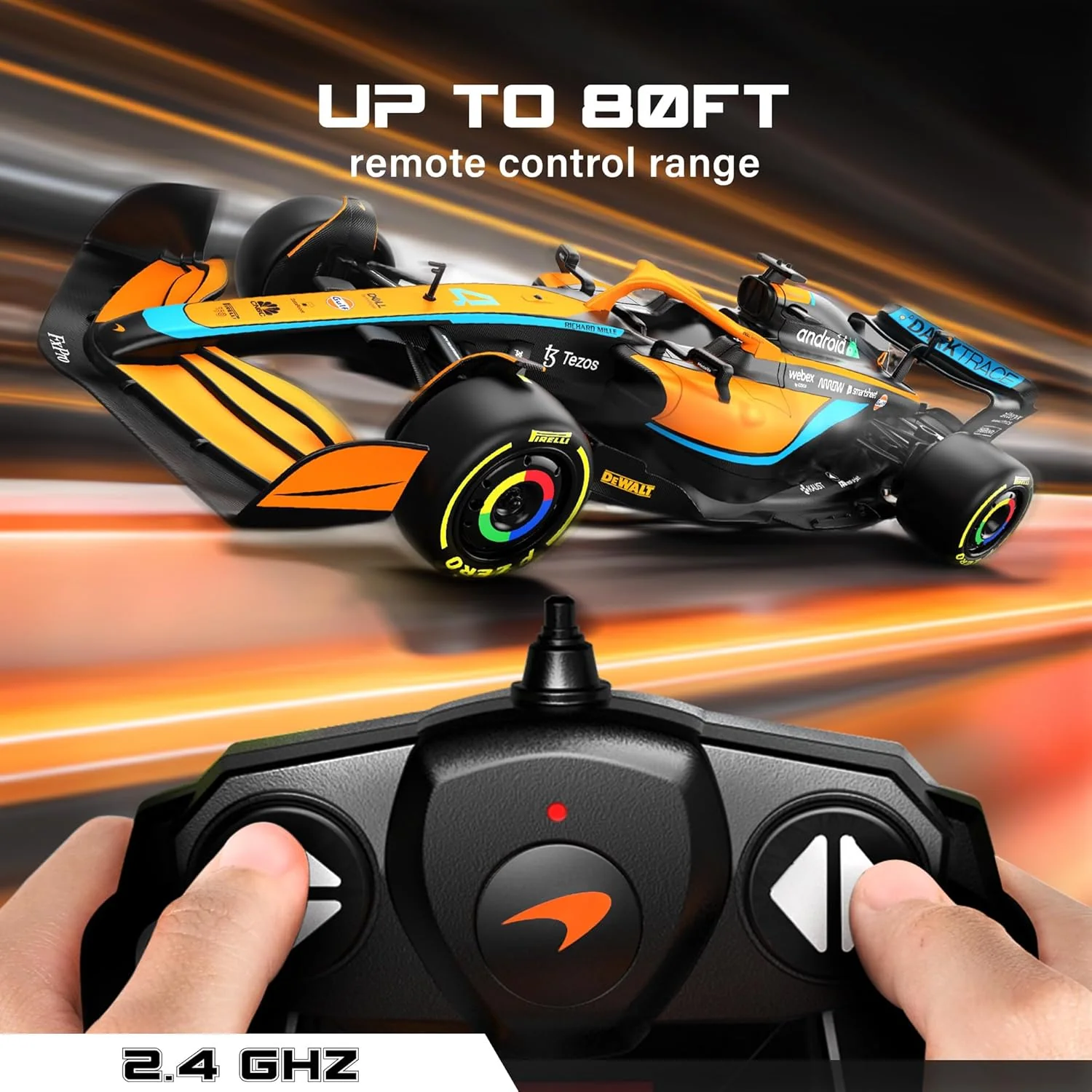 Rastar Authentic Licensed Mclaren F1 Mcl36 RC Car - Detailed Design, 2.4GHz Control | Color : 1:18 Mclaren F1 Mcl36 - Image 4