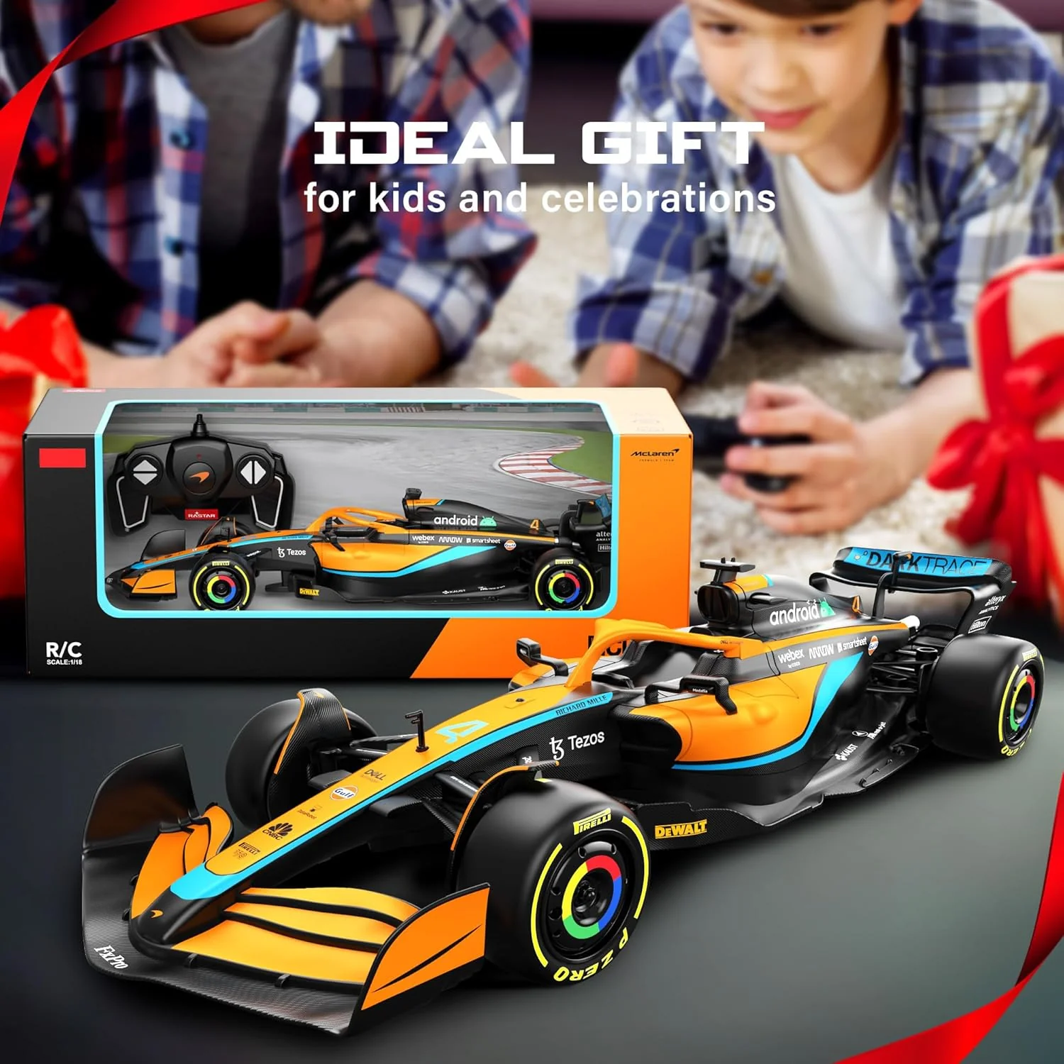 Rastar Authentic Licensed Mclaren F1 Mcl36 RC Car - Detailed Design, 2.4GHz Control | Color : 1:18 Mclaren F1 Mcl36 - Image 6