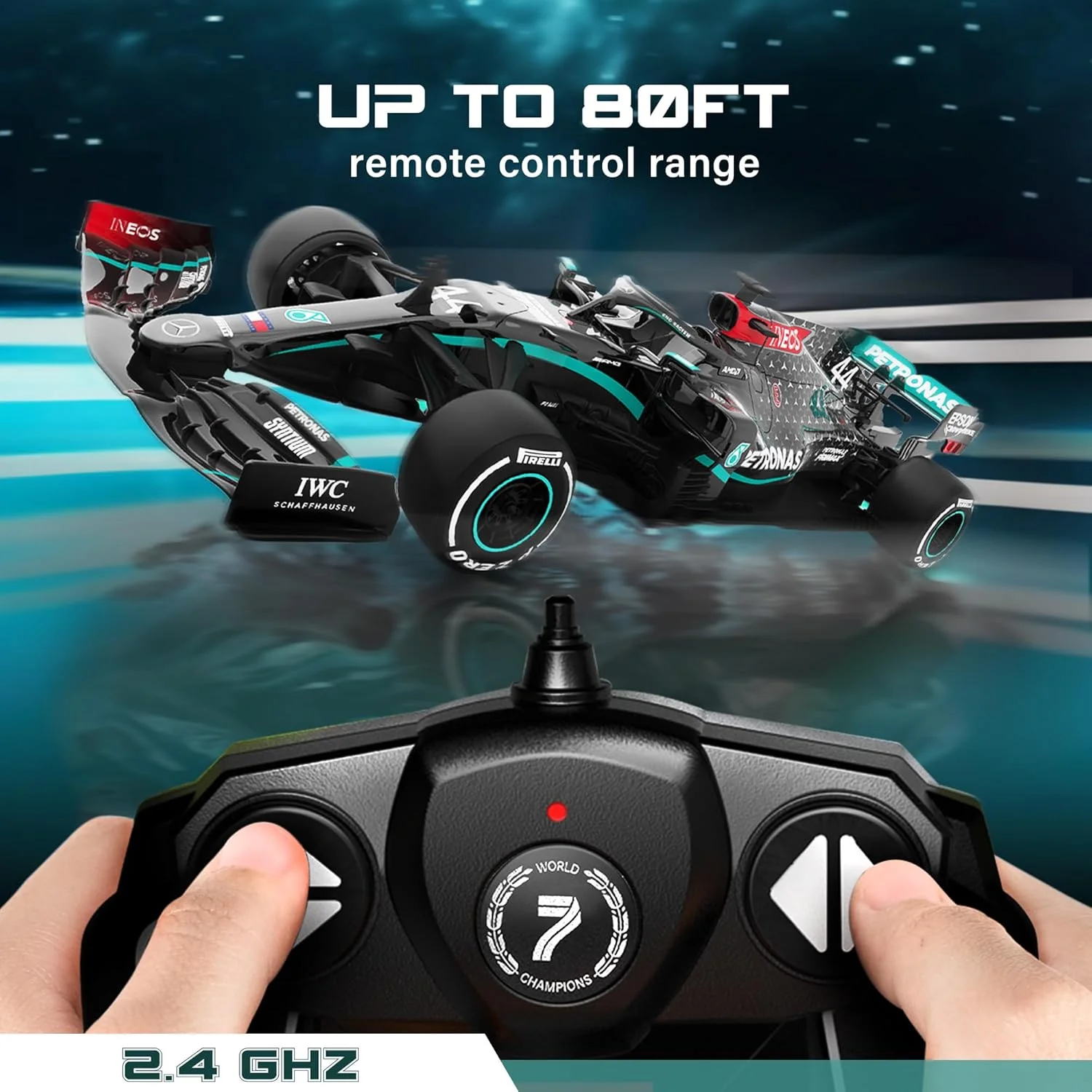 Rastar Authentic Licensed Mercedes-benz F1 W11 RC Car - Detailed Design, 2.4GHz Control | Color : 1:18 Mercedes-benz F1 W11 - Image 6