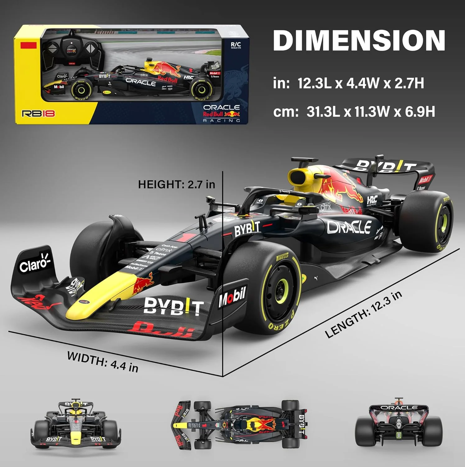 Rastar Authentic Licensed Redbull Rb18 RC Car - Detailed Design, 2.4GHz Control | Color : 1:18 Redbull Rb18(no.1) - Image 6