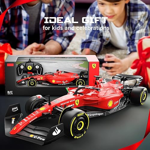 Rastar Authentic Licensed Ferrari F1 75 RC Car - Detailed Design, 2.4GHz Control | Color : 1:18 Ferrari F1 75 - Image 5